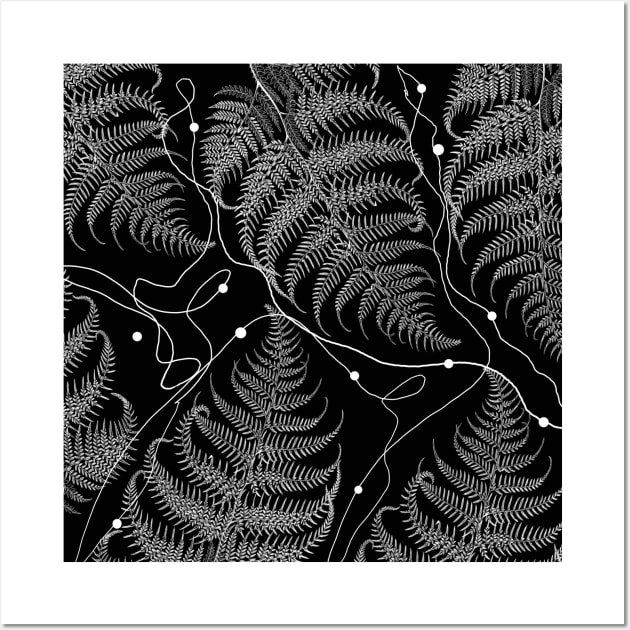 Fern black design Wall Art by jen28